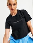 Columbia Park Box Cropped T-shirt In Black