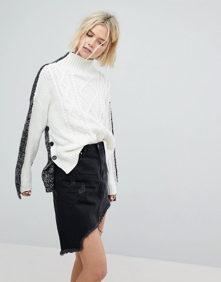 Evidnt Cable Knit Sweater - Beige