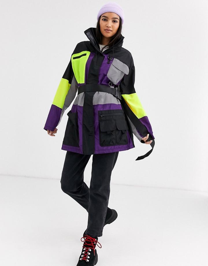 Asos Design Extreme Utility Anorak Jacket-multi