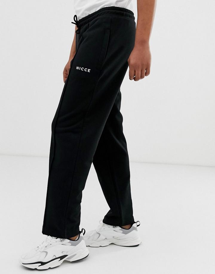 Nicce Straight Sweatpants In Black - Black