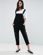 Kubban Distressed Overalls - Black