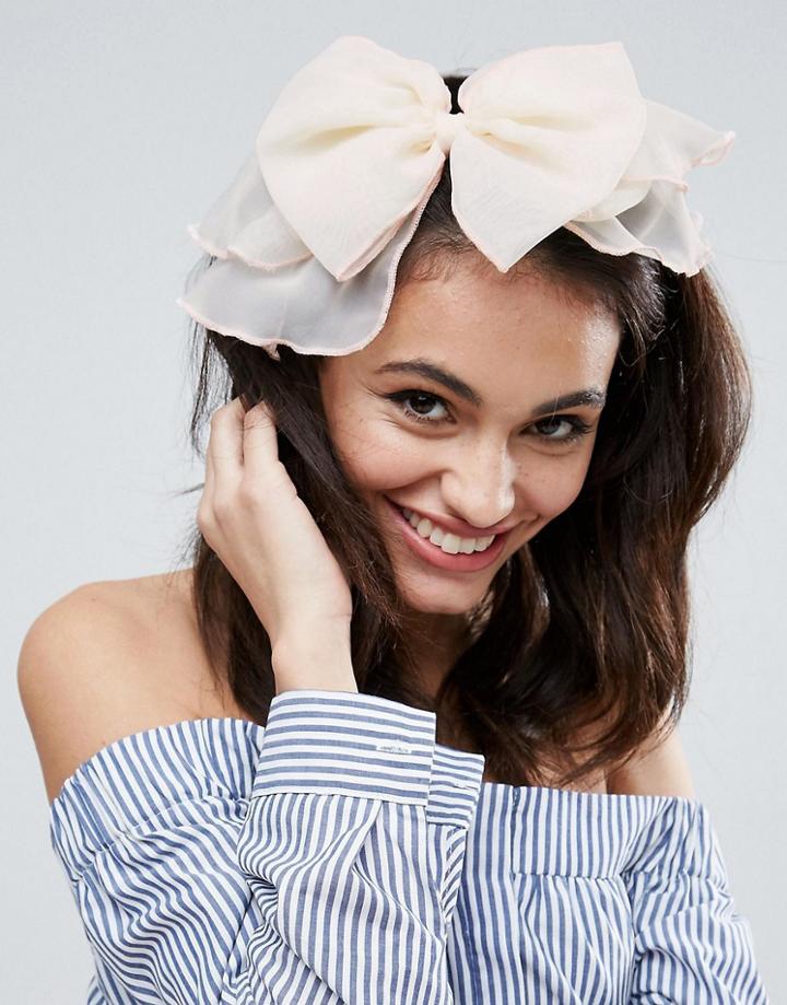 Asos Oversize Soft Bow Headband - Pink