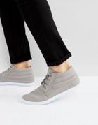 Asos Chukka Boots In Gray Canvas - Gray