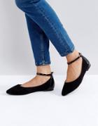 Faith Ally Flat Shoes - Black