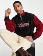 Kickers Logo Half Zip Sweatshirt In Black