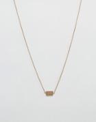Icon Brand Serrated Pendant Necklace In Gold - Gold