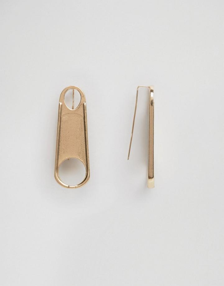 Cheap Monday Gold Zipper Earring - Gold