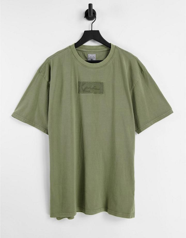 Karl Kani Small Signature Box Washed T-shirt In Green
