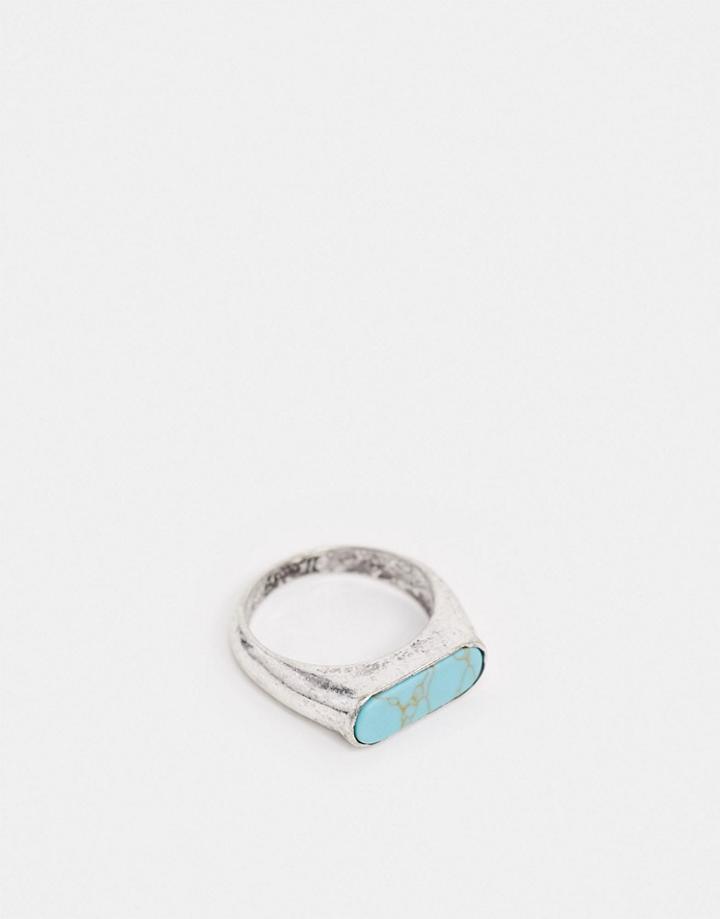 Classics 77 Silver Ring With Turquoise Stone