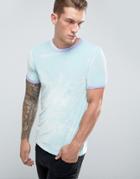 Asos Muscle T-shirt In Velour With Contrast Binding In Mint - Green