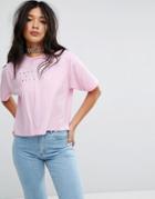 The Ragged Priest Lets Push Things Forward Crop Top - Pink