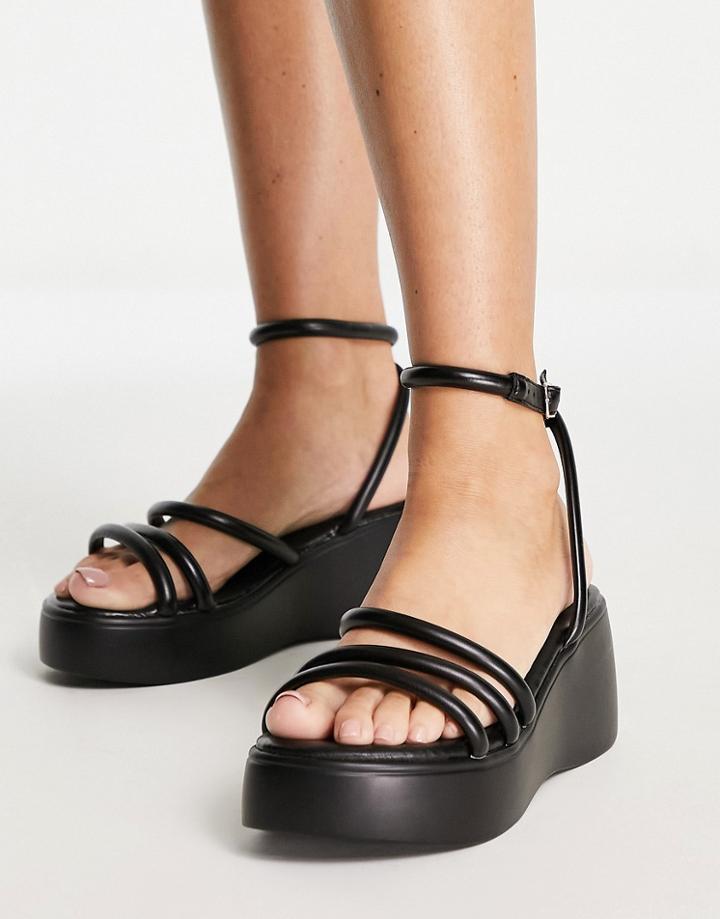 Raid Echo Flatform Sandals In Black