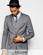 Feraud Herringbone Suit Jacket - Gray