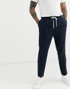 Weekday Thriller Sweatpants With Pinstripe In Navy - Navy