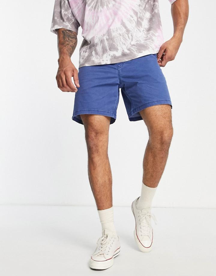 Vans Shorts With Draw Cord In Washed Navy