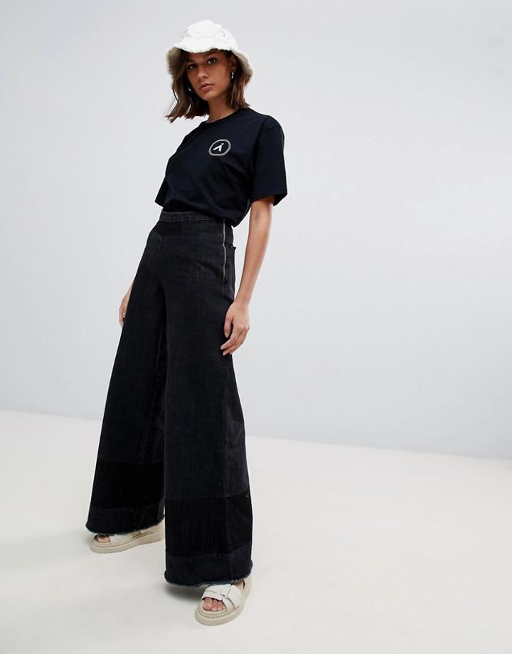 Waven Nella Wide Leg Pants-black