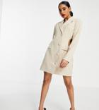 4th & Reckless Petite Tailored Blazer Dress In Beige-neutral