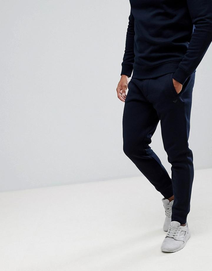 Emporio Armani Logo Sweat Joggers In Navy - Navy