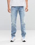 G-star Attack Straight Jeans Light Aged Restored Distressed 90 - Lt Aged Restored 90
