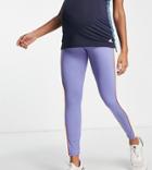 South Beach Maternity Recycled Polyester Over The Bump Leggings In Blue
