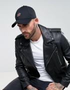 Asos Baseball Cap With Chilli Embroidery In Black - Black