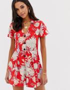 Asos Design Tall Double Layer Cami Peg Jumpsuit-pink