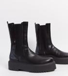 Asos Design Wide Fit Alana Chunky Chelsea Boots In Black