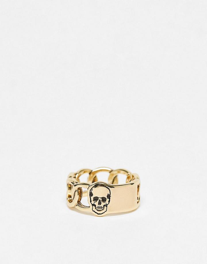 Bolongaro Trevor Skull Ring In Gold