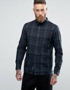 Pull & Bear Checked Shirt In Green In Regular Fit - Green