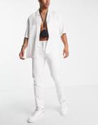 Asos Design Stretch Slim Jeans In White