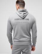 Good For Nothing Muscle Hoodie In Gray With Back Print - Gray