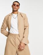 Bando Oversized Loose 90s Fit Suit Jacket-yellow