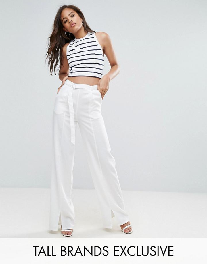 Missguided Tall Cropped Pant - Cream