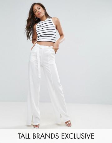 Missguided Tall Cropped Pant - Cream