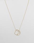 Pieces Geometric Chain Necklace - Gold