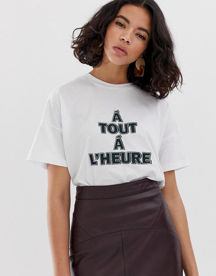 Gestuz Marge Tout L'heure Print T-shirt - White