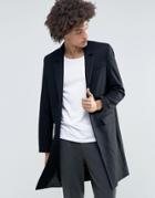 Weekday Spencer Wool Overcoat - Black