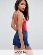Asos Tall Cami Body With Scoop Back - Red