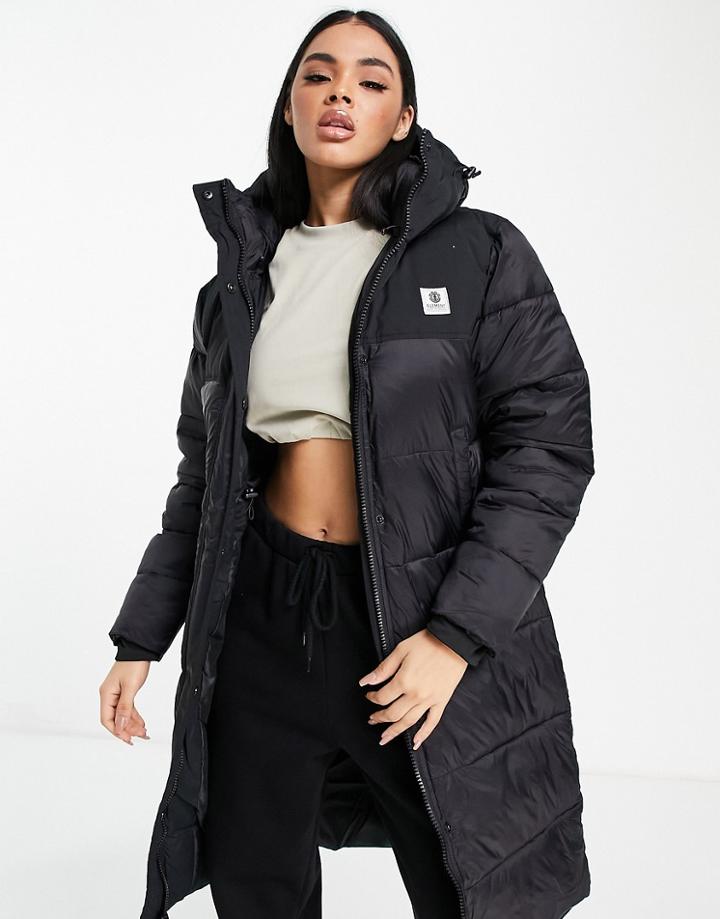 Element Puffer Coat In Black