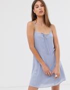 Weekday Mini Cami Dress In Baby Blue - Blue