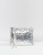 Cleobella Mexicana Tooled Leather Bag - Silver