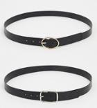 Glamorous Curve Exclusive Belt 2-pack In Black