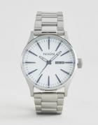 Nixon Sentry Ss Stainless Steel Watch In Silver - Silver