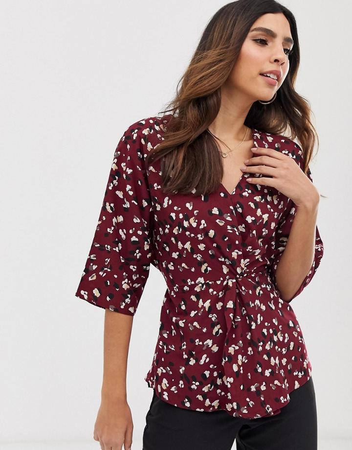 Ax Paris Wrap Blouse - Purple