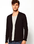 Asos Cardigan In Lightweight Fabric - Black