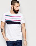 Farah T-shirt With Chest Stripe Slim Fit - White
