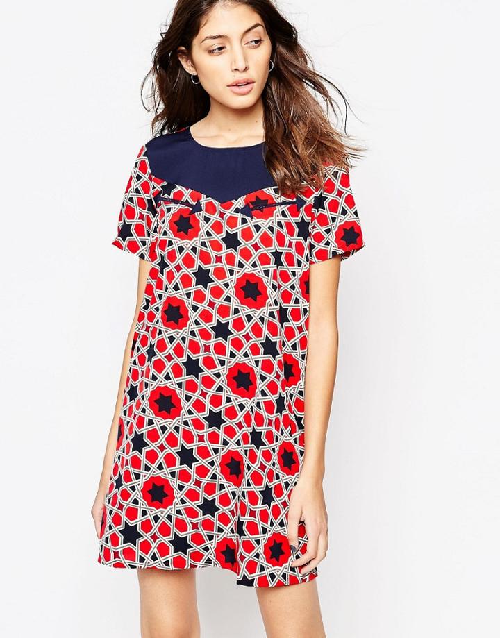 Noisy May Aubrey Western Star Dress - Black Iris