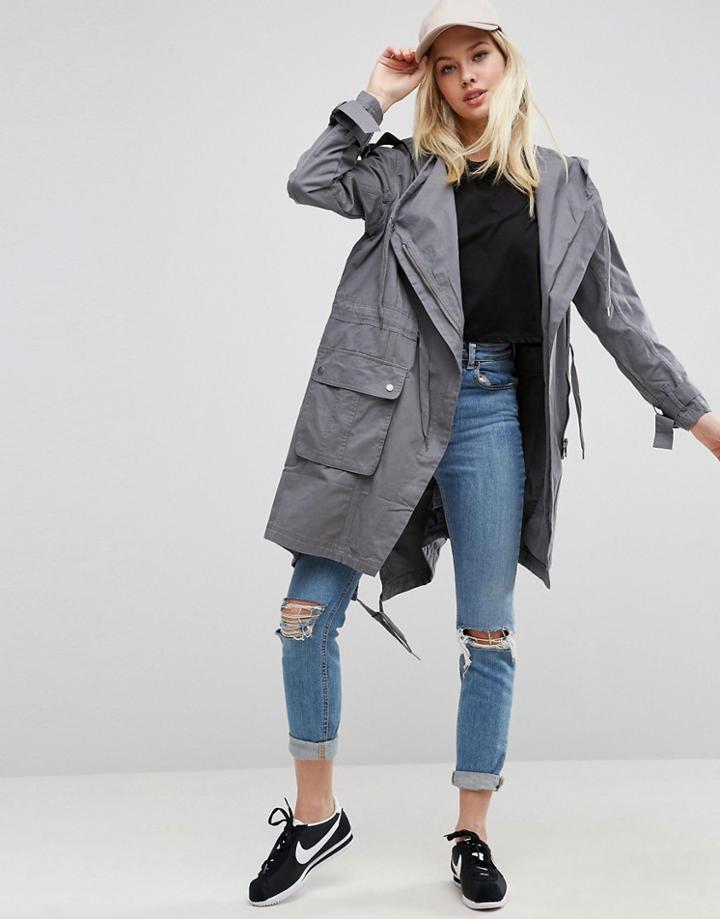 Asos Waterfall Parka - Gray