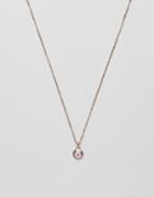 Ted Baker Elvina Enamel Lilac Mini Button Pendant Necklace - Gold