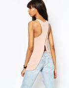Asos Wrap Back Tunic Tank - Pink